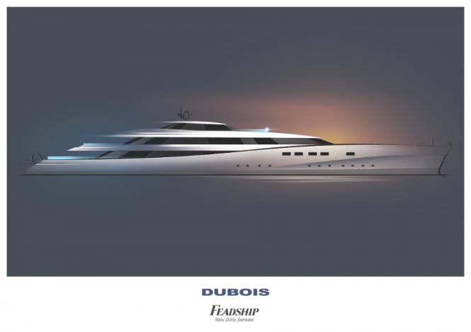 Latest 90m mega yacht P0513 concept designed by Dubois Naval Architects for Feadship