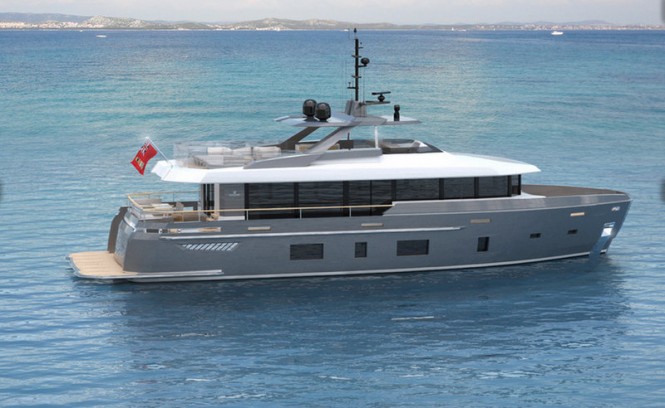Latest motor yacht DISCOVERY 88 Crossover concept unveiled by Horacio Bozzo Design