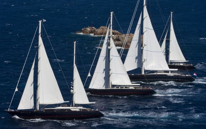 Beautiful Perini Navi yachts sailing Beautiful Perini Navi yachts sailing