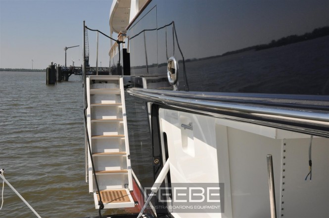 Heliad II Yacht - FEEBE boarding ladder Heliad II Yacht - FEEBE boarding ladder