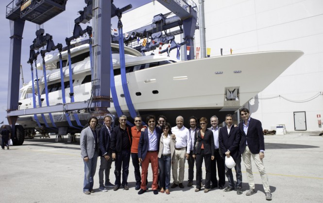 Ferretti Custom Line launch Navetta 33 Crescendo motor yachts Hull # 13 and Hull # 14