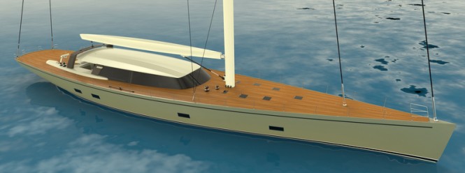 Ks Yachts introduce new 120-foot sailing yacht Ks 120 Raised Deckhouse concept