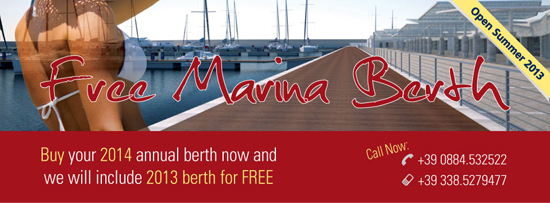 MDL’s Marina del Gargano in Italy to Open to the Public tomorrow