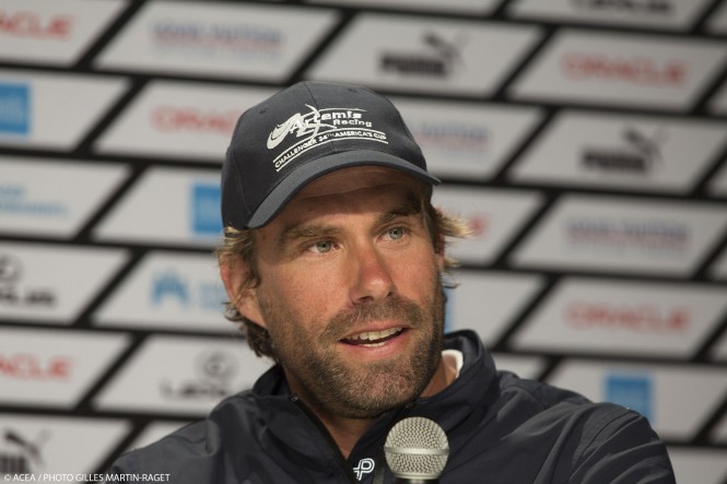 34th America's Cup - Louis Vuitton Cup - Race Day 13 - End of Round Robin press conference - Ian Percy (Artemis Racing) 34th America's Cup - Louis Vuitton Cup - Race Day 13 - End of Round Robin press conference - Ian Percy (Artemis Racing)