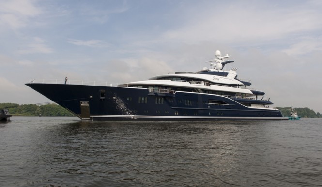 Sea trials for 85m Lurssen mega yacht SOLANDGE (Project NIKI)