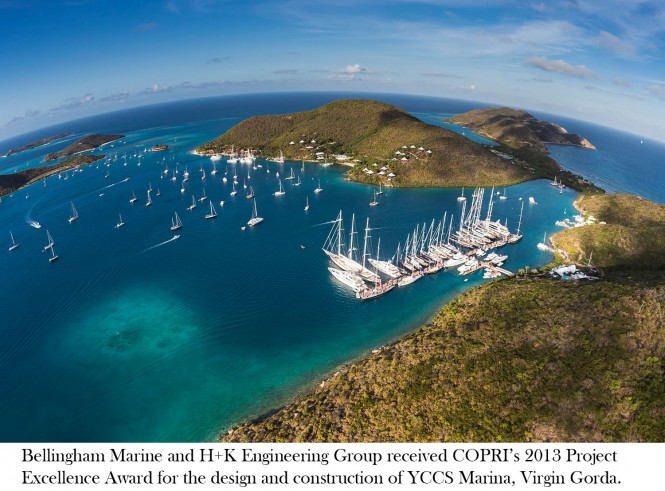 Bellingham Marine receives 2013 Project Excellence Award for YCCS Superyacht Marina in Virgin Gorda
