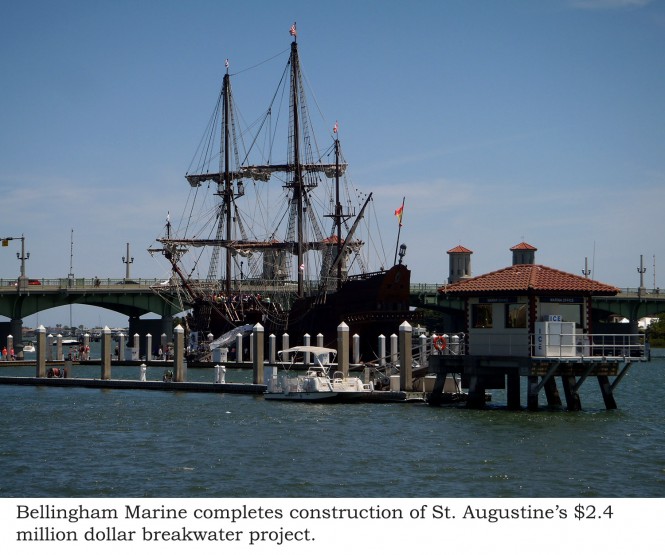 Florida’s City of St. Augustine constructs a new floating wave attenuator