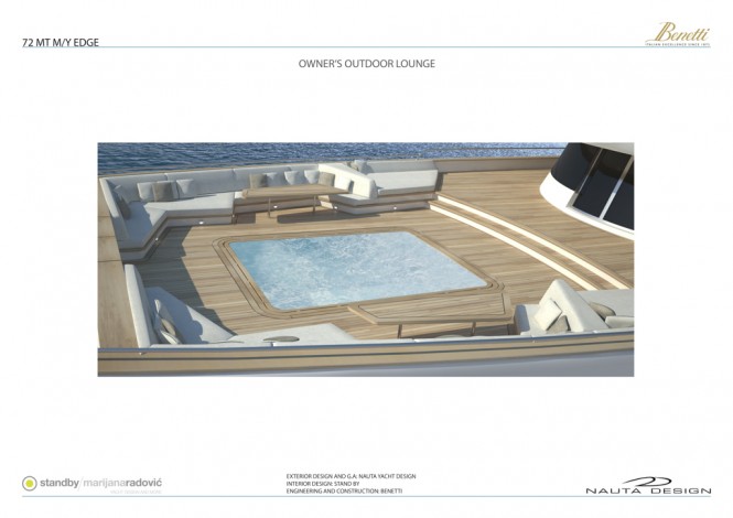 Benetti Nauta Superyacht EDGE 72 - Owner's Outdoor Lounge