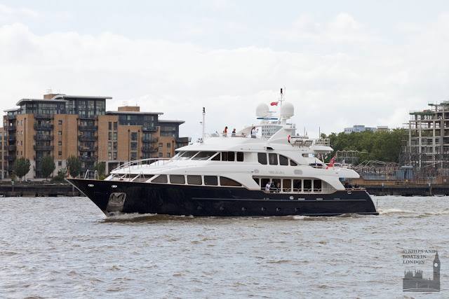 Benetti luxury yacht Sea Bluez - Image credit to Ships and Boats in London Benetti luxury yacht Sea Bluez - Image credit to Ships and Boats in London
