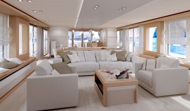 Columbus 40m Sport Hybrid Yacht - Main Saloon Columbus 40m Sport Hybrid Yacht - Main Saloon