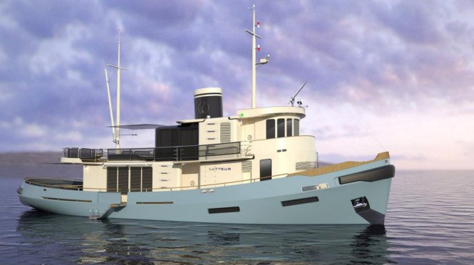 French navy tugboat LE LUTTEUR converted into a superyacht by Cobra Yacht