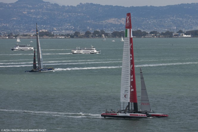 Race 1 of Louis Vuitton Cup Semifinal- Luna Rossa wins