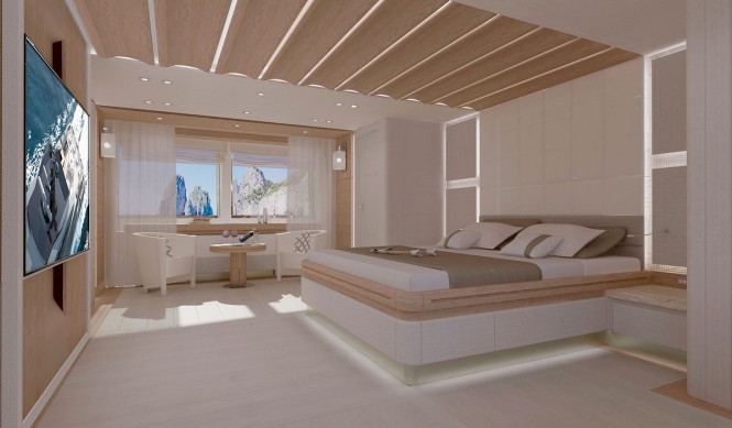 Motor yacht Columbus 40m Sport Hybrid - Owners Cabin Motor yacht Columbus 40m Sport Hybrid - Owners Cabin