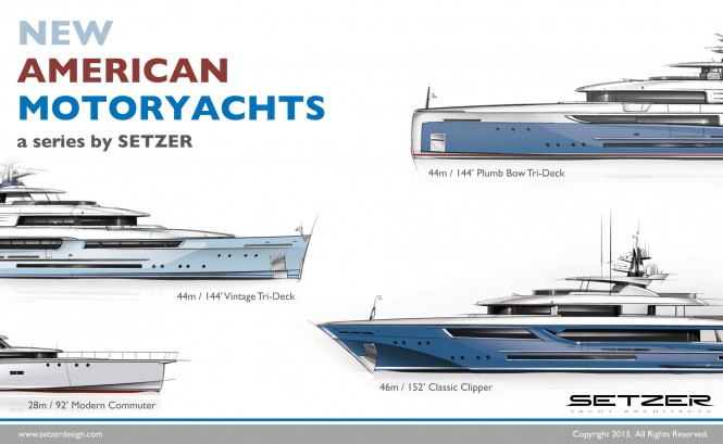First look at ‘New American Motoryachts’ series by Setzer Yacht Architects