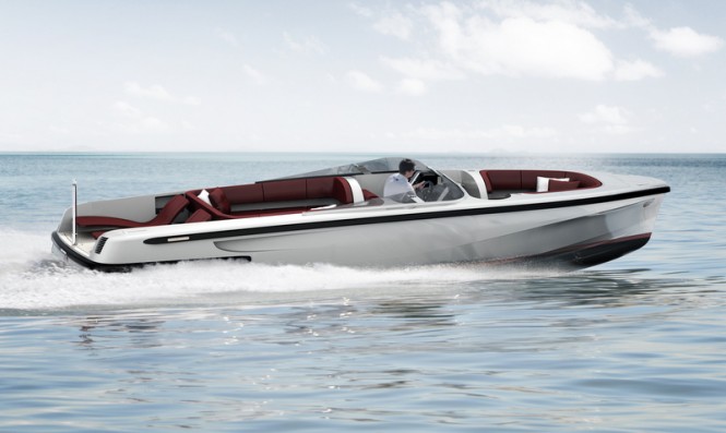 Pascoe Limo yacht tender at full speed Pascoe Limo yacht tender at full speed