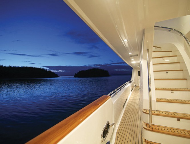 Spout Islest on Handson Island in Canada from aboard Aurora superyacht Spout Islest on Handson Island in Canada from aboard Aurora superyacht