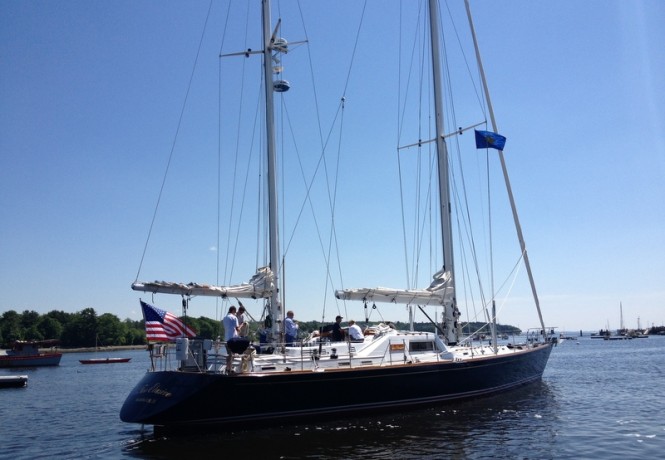 Interior images of sailing yacht TOO ELUSIVE refitted by Front Street Shipyard