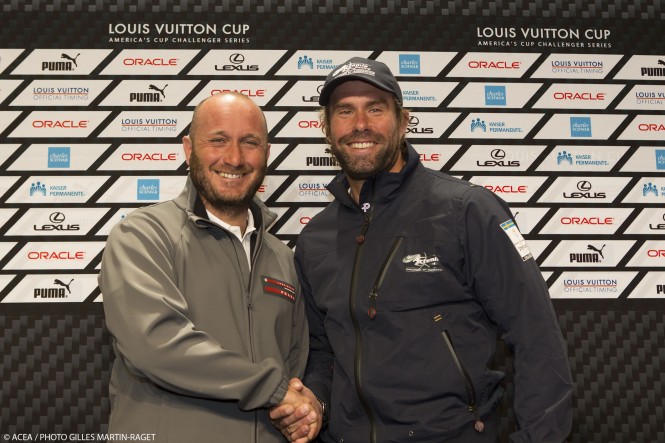 Artemis Racing vs. Luna Rossa Challenge in the Louis Vuitton Cup Semifinals