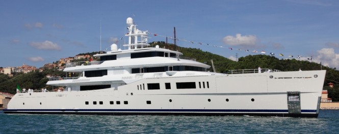 73m mega yacht Grace E on the water 73m mega yacht Grace E on the water