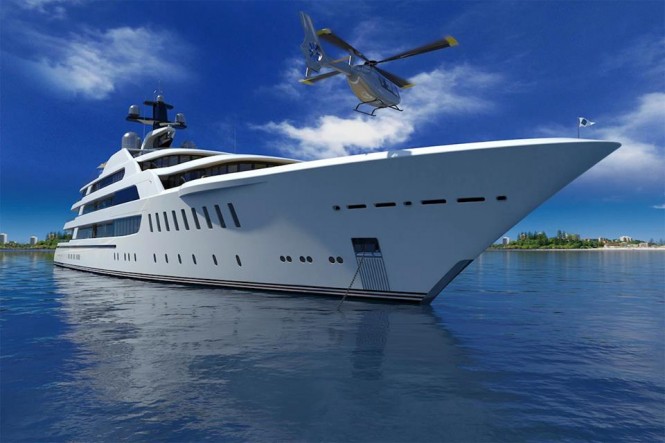 Impressive 100-metre mega yacht ELLE concept by Azure Yacht Design & Naval Architects