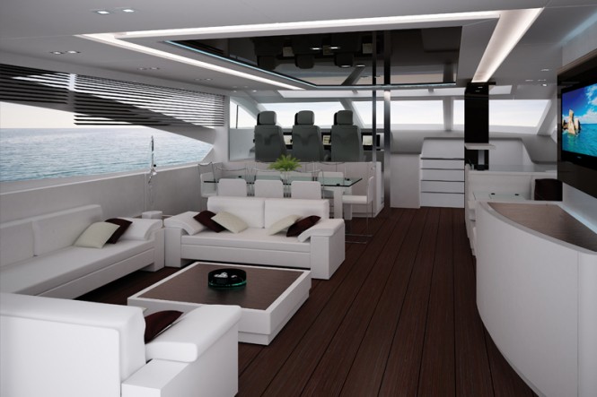 95 Sport yacht concept - Saloon 95 Sport yacht concept - Saloon