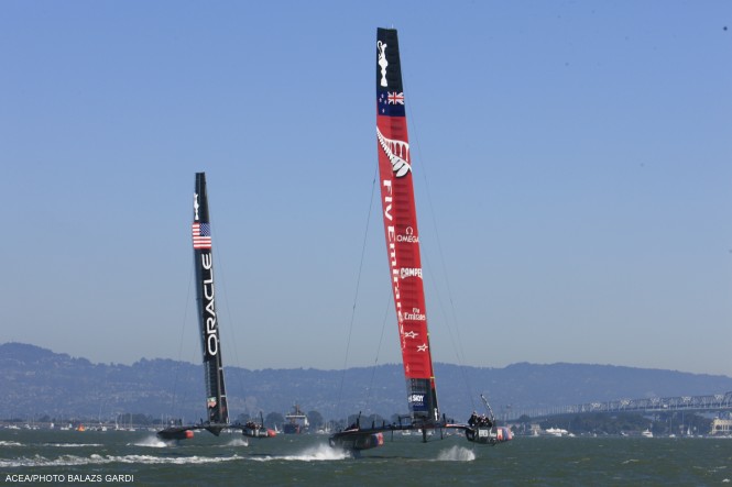 Emirates Team New Zealand wins 1st race on Day 2 of America’s Cup Finals
