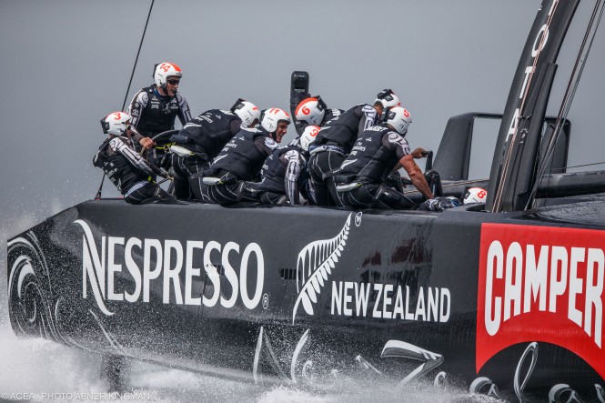 Thousands of fans enjoy the thrilling race of day two of the America’s Cup Finals
