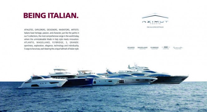 New 2013-2014 advertising campaign presented by Azimut Yachts