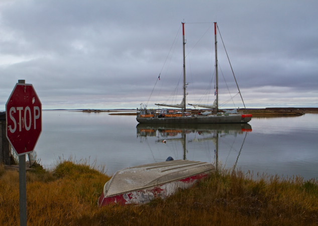 Expedition yacht TARA now about to go through the Northwest Passage