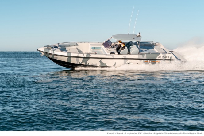 Hornet 1300 superyacht tender at full speed Hornet 1300 superyacht tender at full speed