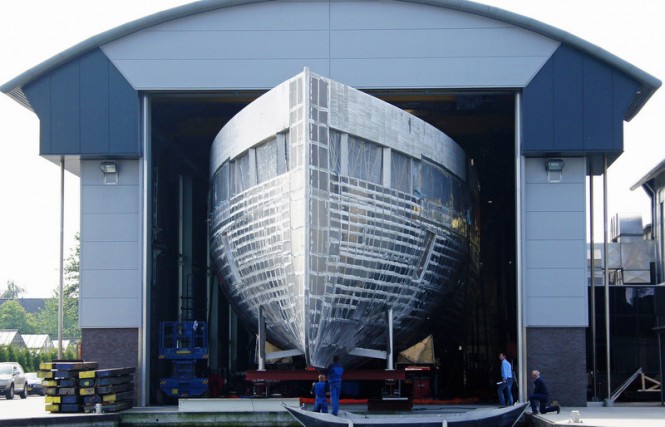 Hull of the 78m VENUS Yacht Hull of the 78m VENUS Yacht