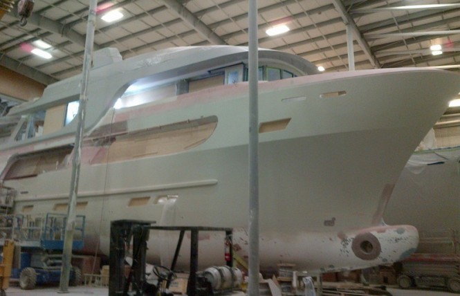 Luxury explorer yacht Blood Baron in build Luxury explorer yacht Blood Baron in build