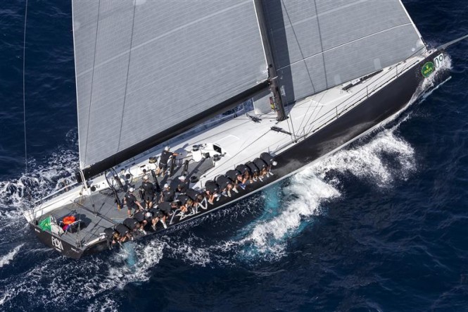 Luxury yacht Ran 2 racing in the good conditions of Day 3 Luxury yacht Ran 2 racing in the good conditions of Day 3