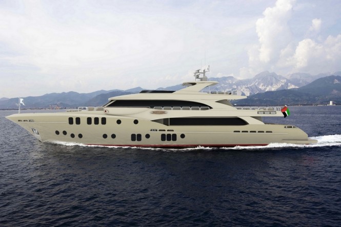 Interior renderings of Gulf Craft’s Majesty 155 Yacht
