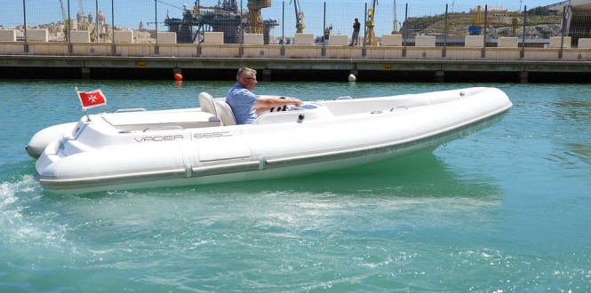 New v-type Vader 650C yacht tender to Project 12 Yacht delivered