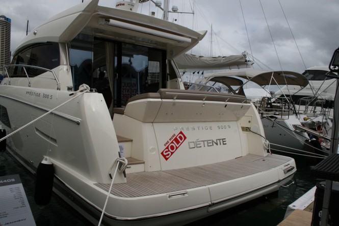 Orakei Yacht Sales sold this $1 2m Prestige 500S at the Auckland On Water Boat Show Orakei Yacht Sales sold this $1 2m Prestige 500S at the Auckland On Water Boat Show