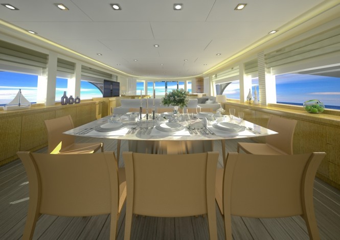 RP110 motor yacht Andrea VI - Dining RP110 motor yacht Andrea VI - Dining