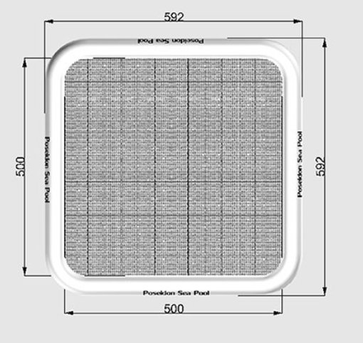 Rendering of 5 x 5m Sea Pool (dimensions shown from above) Rendering of 5 x 5m Sea Pool (dimensions shown from above)