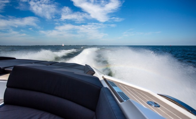 From aboard Ribbon 45 yacht tender From aboard Ribbon 45 yacht tender