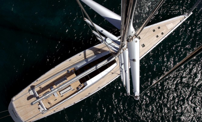Sailing yacht Ghost - upview Sailing yacht Ghost - upview