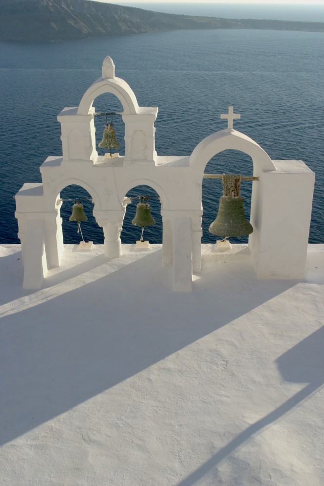 Typical scene from the Greek island of Santorini