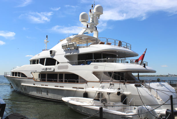 Luxury yachts Lady Sheila and Petrus, as well as Floating Mini and Never Quit Challenge at Dennis Conner’s North Cove