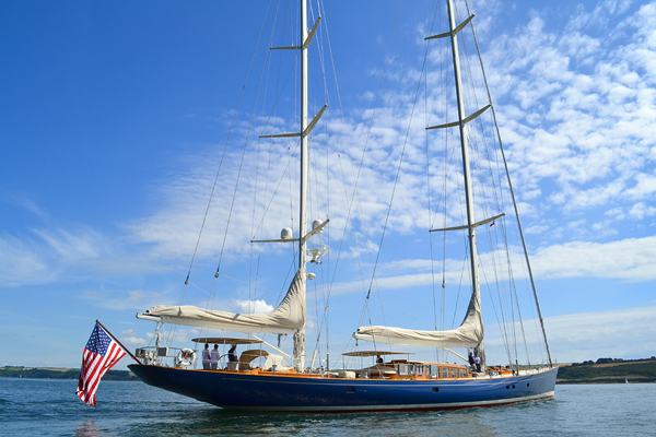 Sailing yacht Rebecca starts winter refit at Pendennis