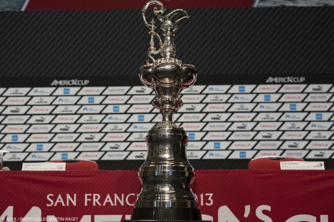 34th America's Cup - Final Match - Opening Press conference - The America's Cup Trophy 34th America's Cup - Final Match - Opening Press conference - The America's Cup Trophy