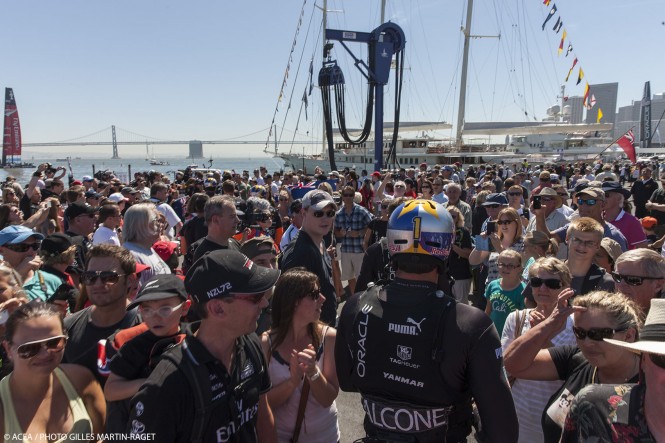 34th America's Cup -34th America's Cup; Race Day 1, Oracle Team USA vs Emirates Team New Zealand; Dock Out Show at America's Cup Park 34th America's Cup -34th America's Cup; Race Day 1, Oracle Team USA vs Emirates Team New Zealand; Dock Out Show at America's Cup Park
