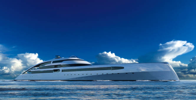 The striking 137m Luxury Mega Yacht BREEZE by Sinot Exclusive Yacht Design