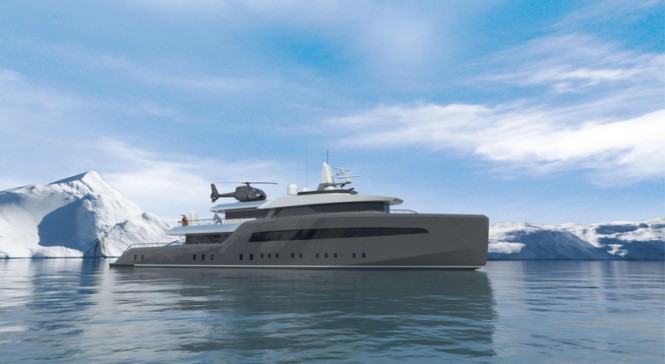 New 45m explorer motor yacht ICE CLASS concept presented by Fifth Ocean Yachts and Azure at MYS 2013
