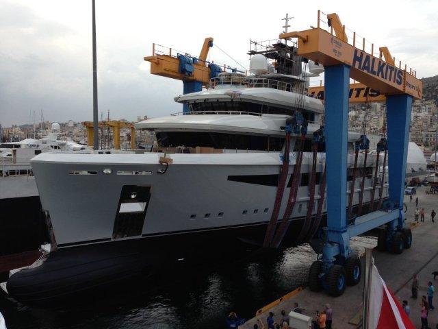 Photos from launch of 50m Cosmo Explorer motor yacht I-NOVA