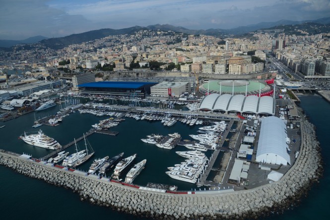 Aerial view of the 53rd Genoa Boat Show Aerial view of the 53rd Genoa Boat Show