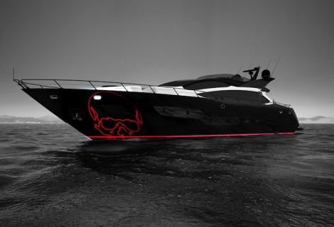 First Sunseeker 101 Sport Yacht under construction with Sunseeker London